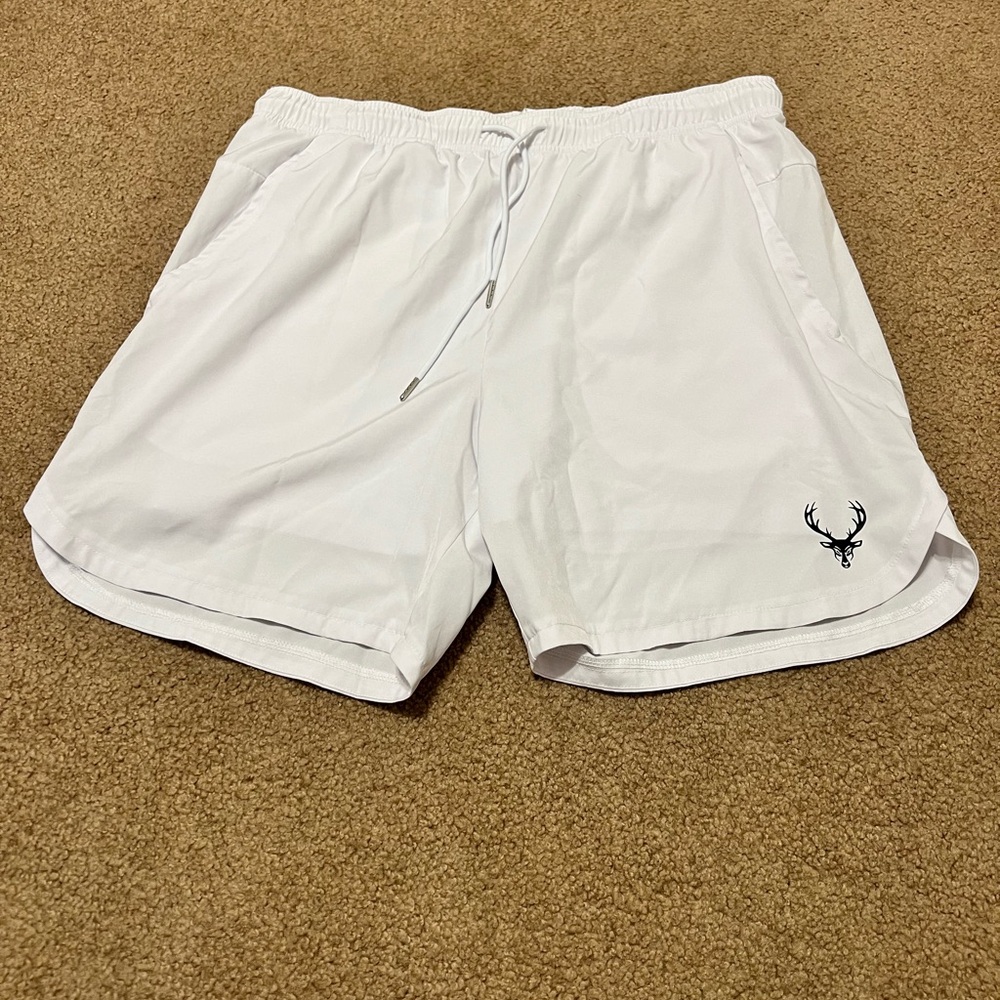 Bucked Up Men's White Athletic Liner Shorts Size XL